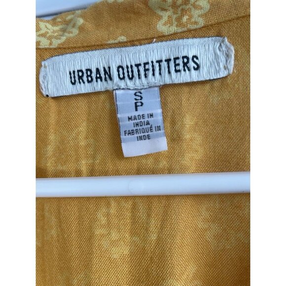 Urban Outfitters Graziana Mini Dress Yellow w/Elastic Waste Women's SP - Picture 3 of 9
